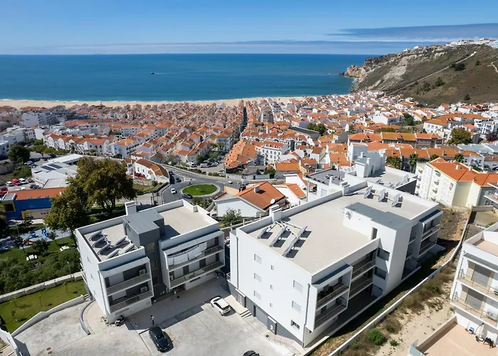 아파트 Panoramic Views - Terrace, Sea Views & Pool 나자레